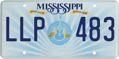 MS license plate LLP483