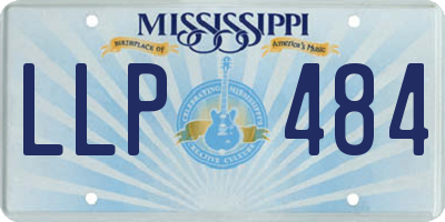 MS license plate LLP484