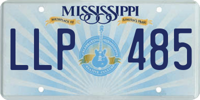 MS license plate LLP485