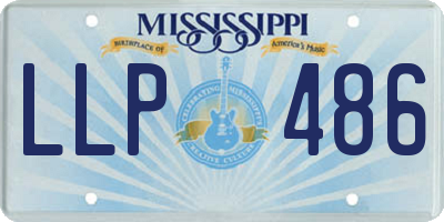 MS license plate LLP486