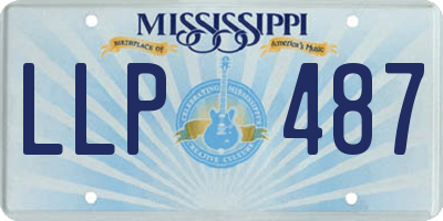 MS license plate LLP487