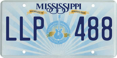 MS license plate LLP488