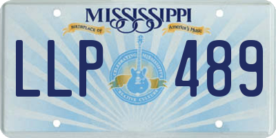 MS license plate LLP489