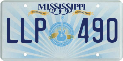 MS license plate LLP490