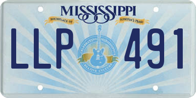 MS license plate LLP491
