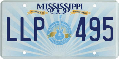 MS license plate LLP495