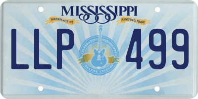 MS license plate LLP499