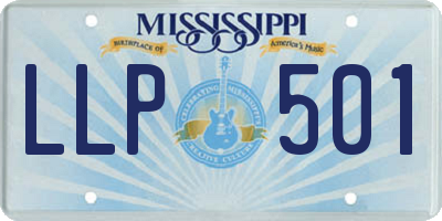 MS license plate LLP501