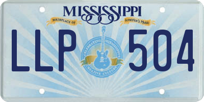 MS license plate LLP504