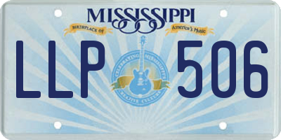 MS license plate LLP506