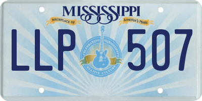MS license plate LLP507