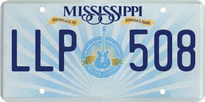 MS license plate LLP508