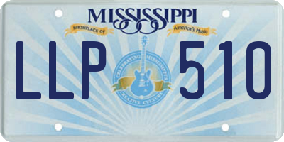 MS license plate LLP510