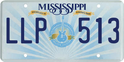 MS license plate LLP513