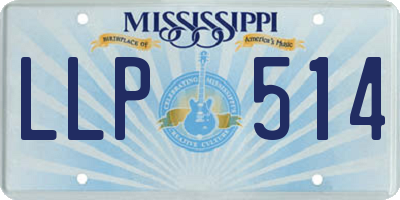 MS license plate LLP514