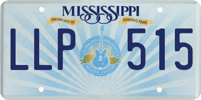 MS license plate LLP515