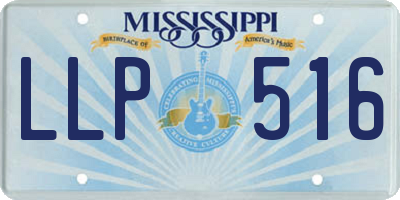 MS license plate LLP516