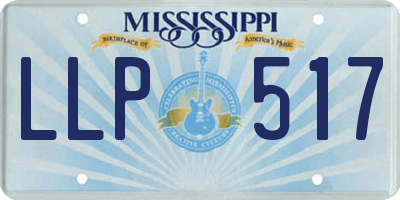 MS license plate LLP517