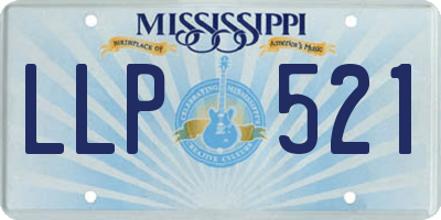 MS license plate LLP521