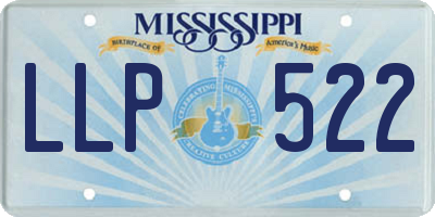 MS license plate LLP522