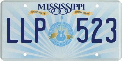 MS license plate LLP523