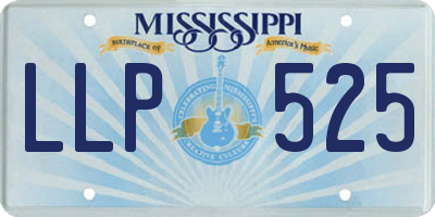 MS license plate LLP525