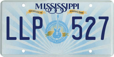 MS license plate LLP527