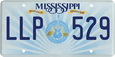 MS license plate LLP529