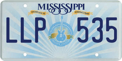 MS license plate LLP535