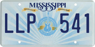 MS license plate LLP541