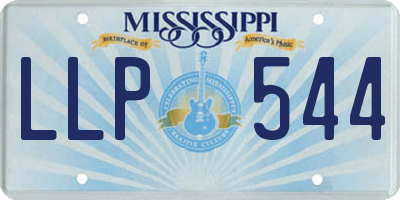 MS license plate LLP544