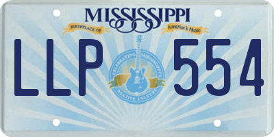 MS license plate LLP554