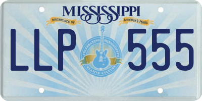 MS license plate LLP555