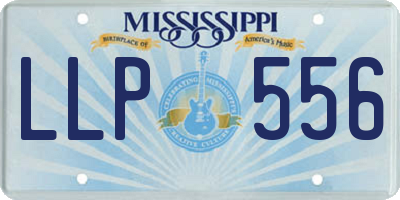 MS license plate LLP556