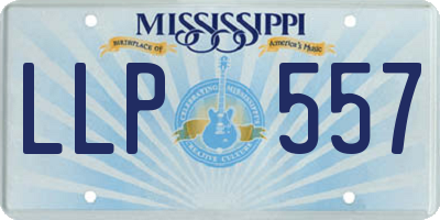 MS license plate LLP557