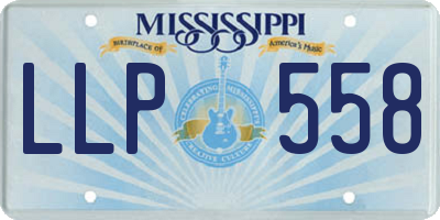 MS license plate LLP558
