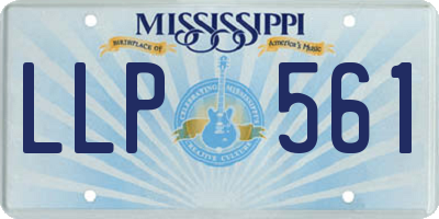 MS license plate LLP561