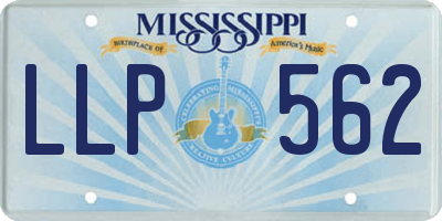 MS license plate LLP562