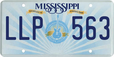 MS license plate LLP563