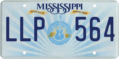 MS license plate LLP564