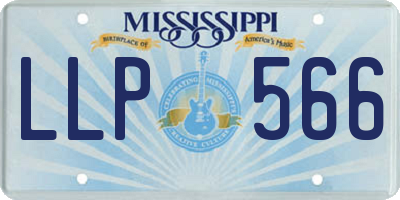 MS license plate LLP566