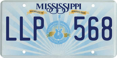 MS license plate LLP568