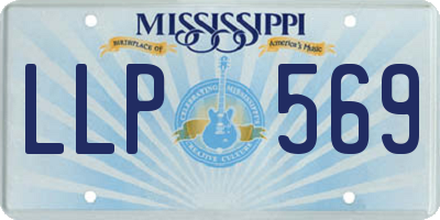 MS license plate LLP569