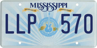 MS license plate LLP570