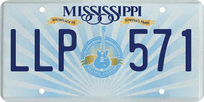 MS license plate LLP571