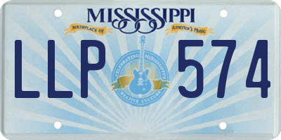 MS license plate LLP574