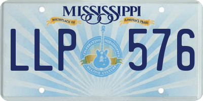 MS license plate LLP576
