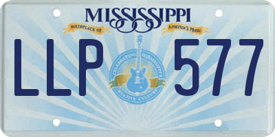 MS license plate LLP577