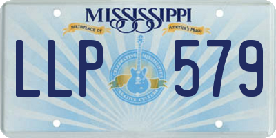 MS license plate LLP579