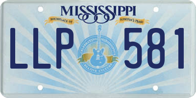 MS license plate LLP581